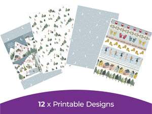 Violet Studios Ski Lodge - Digital Paper Pad