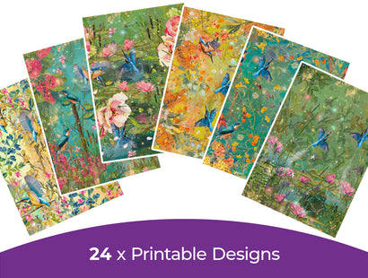 Nature's Garden Kingfisher Collection - Digital Paper Pad