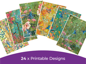 Nature's Garden Kingfisher Collection - Digital Paper Pad