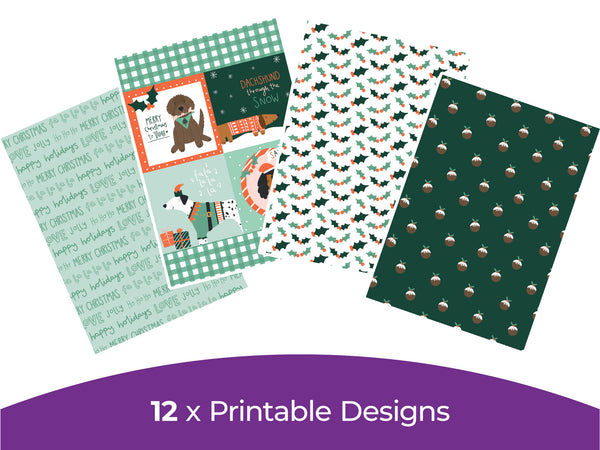 Violet Studios Merry Woofmas - Digital Paper Pad