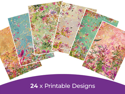 Nature's Garden Honeysuckle Collection - Digital Paper Pad