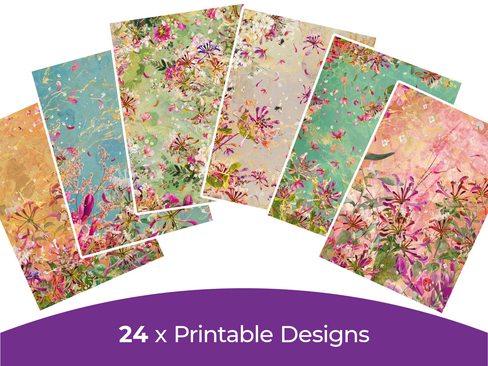 Nature's Garden Honeysuckle Collection - Digital Paper Pad