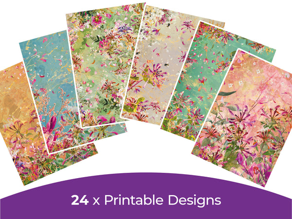 Nature's Garden Honeysuckle Collection - Digital Paper Pad