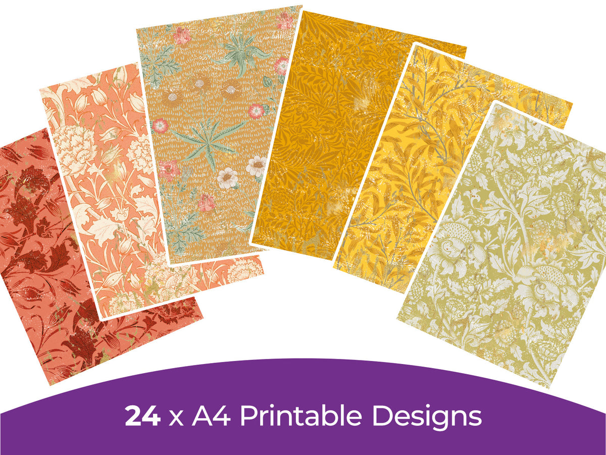 Regency Pattern Paper Sheets Regency Collection - Digital Paper Pad | Crafter's Companion US