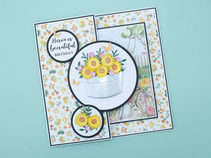 Nature's Garden Summer Garden - Floral Basket Metal Die Set