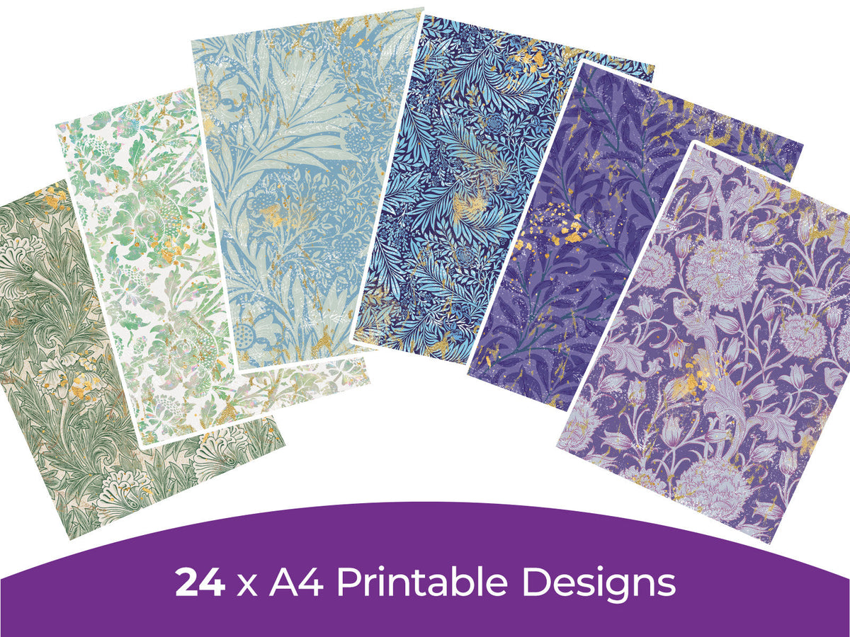 Regency Pattern Paper Sheets Regency Collection - Digital Paper Pad | Crafter's Companion US