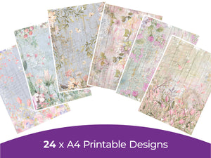 Summer Blooms Collection - Digital Paper Pad