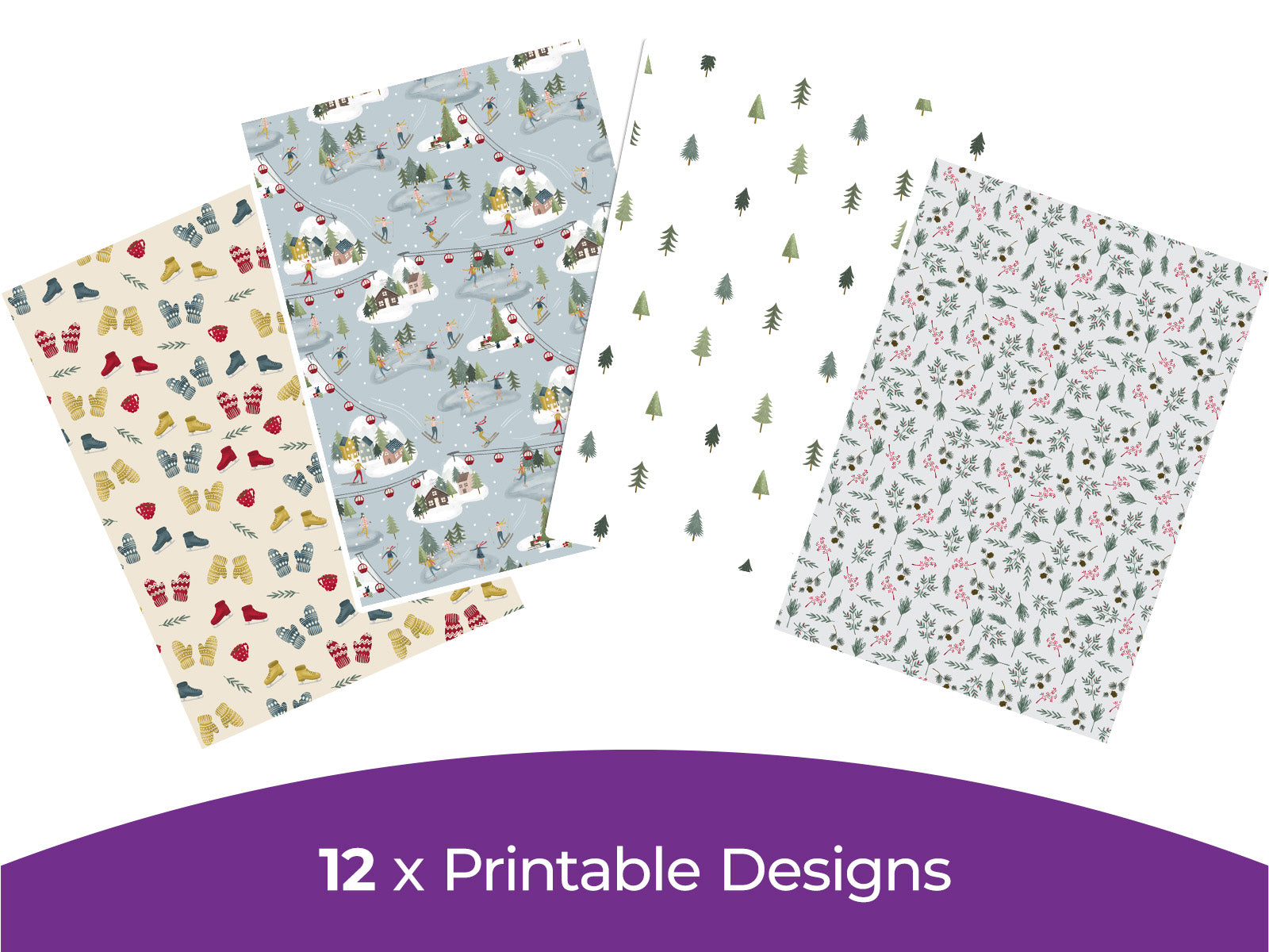 Violet Studios Ski Lodge - Digital Paper Pad