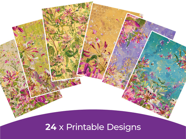 Nature's Garden Honeysuckle Collection - Digital Paper Pad