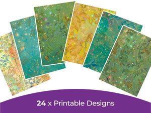 Nature's Garden Kingfisher Collection - Digital Paper Pad