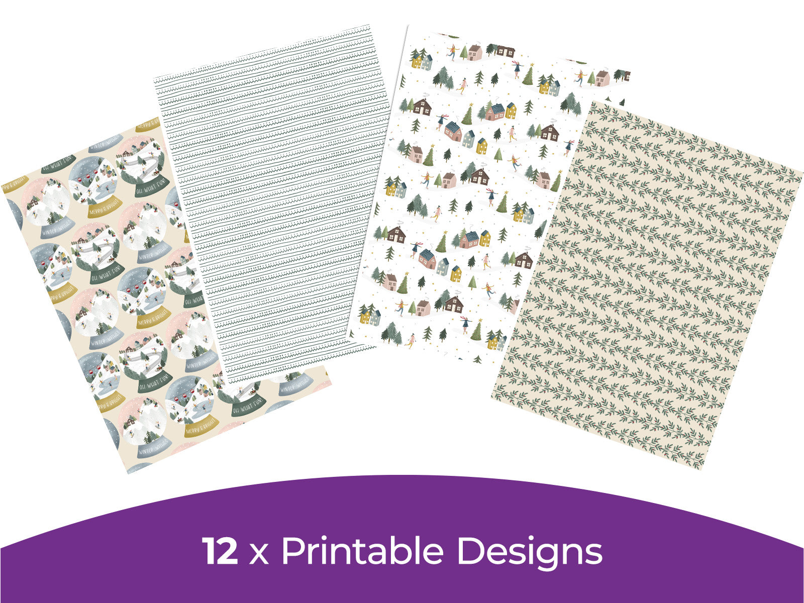 Violet Studios Ski Lodge - Digital Paper Pad