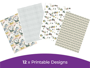 Violet Studios Ski Lodge - Digital Paper Pad