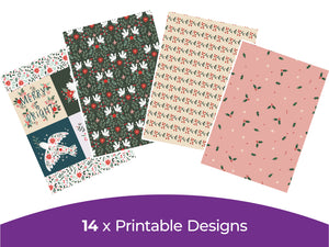 Violet Studios Festive Folk Collection - Digital Paper Pad