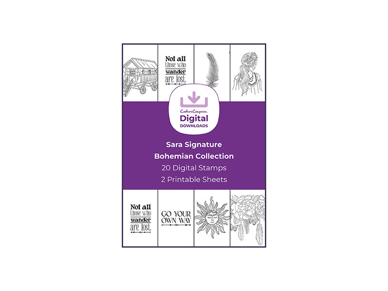 Sara Signature Bohemian Collection - Digital Stamp Sheets - A4