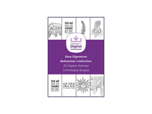 Sara Signature Bohemian Collection - Digital Stamp Sheets - A4