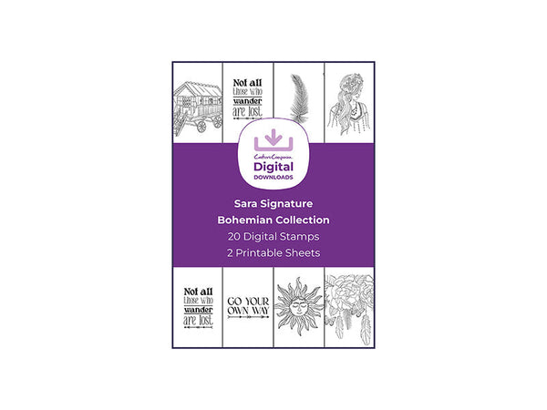 Sara Signature Bohemian Collection - Digital Stamp Sheets - A4