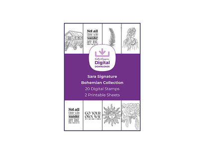 Sara Signature Bohemian Collection - Digital Stamp Sheets - 11" x 8.5"