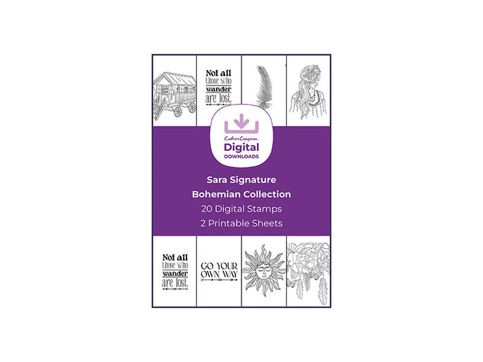 Sara Signature Bohemian Collection - Digital Stamp Sheets - 11" x 8.5"