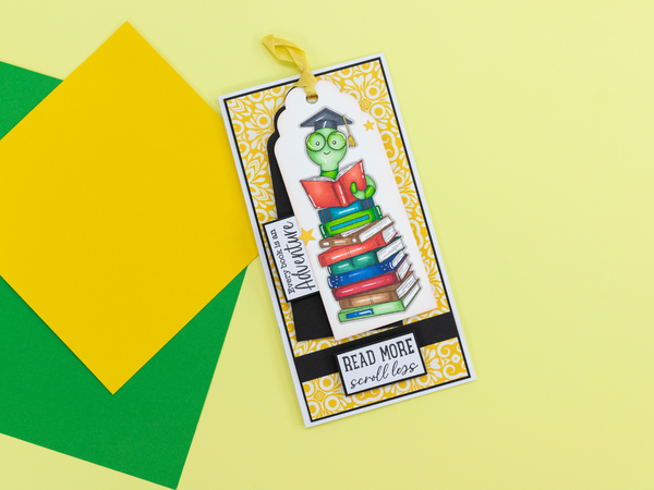 Crafters Companion Bookworm Collection Clear Acrylic Stamp Set - Bookish Era