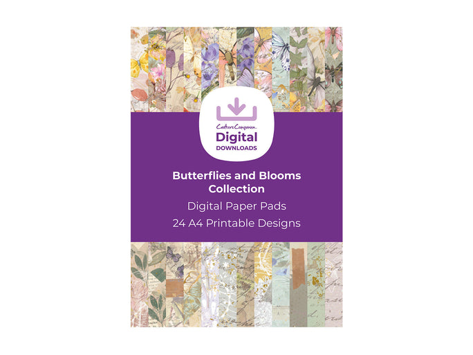Butterflies & Blooms Collection - Digital Paper Pad