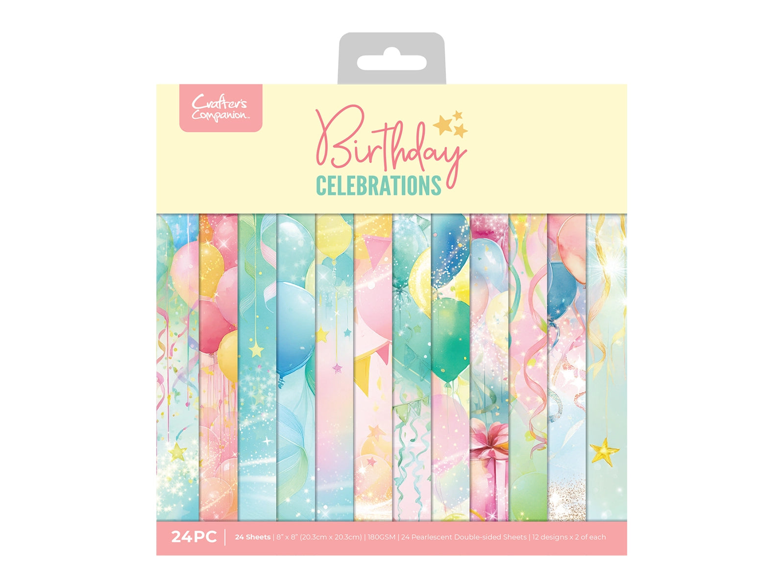 Crafter's Companion Birthday Celebrations - 8"x8" Paper Pad