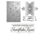 Crafter's Companion 3D Embossing Folder, Metal Die & Photopolymer Stamp - Winter Snowflakes