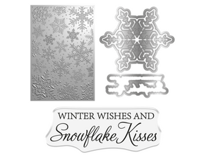 Crafter's Companion 3D Embossing Folder, Metal Die & Photopolymer Stamp - Winter Snowflakes