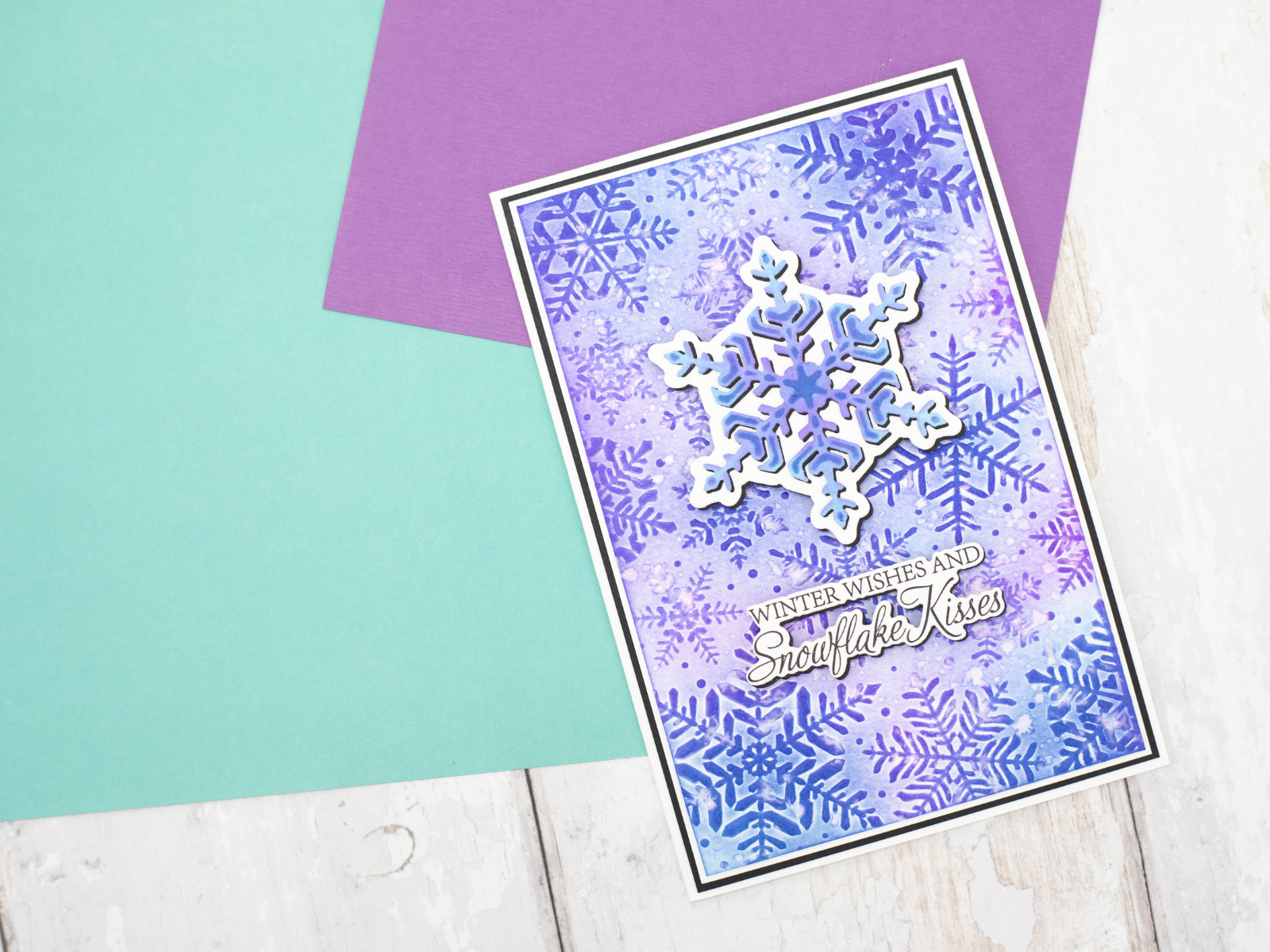 Crafter's Companion 3D Embossing Folder, Metal Die & Photopolymer Stamp - Winter Snowflakes