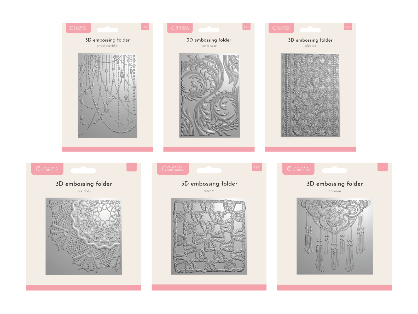 Crafter's Companion Embossing Folder Selection