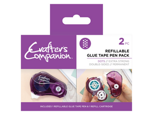 Crafter’s Companion Glue Tape Pen & Refill Pack – Dots (2 Pack)
