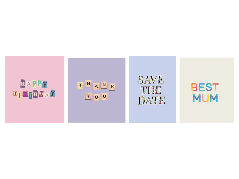 Alphabet Ephemera Full Collection 4pc