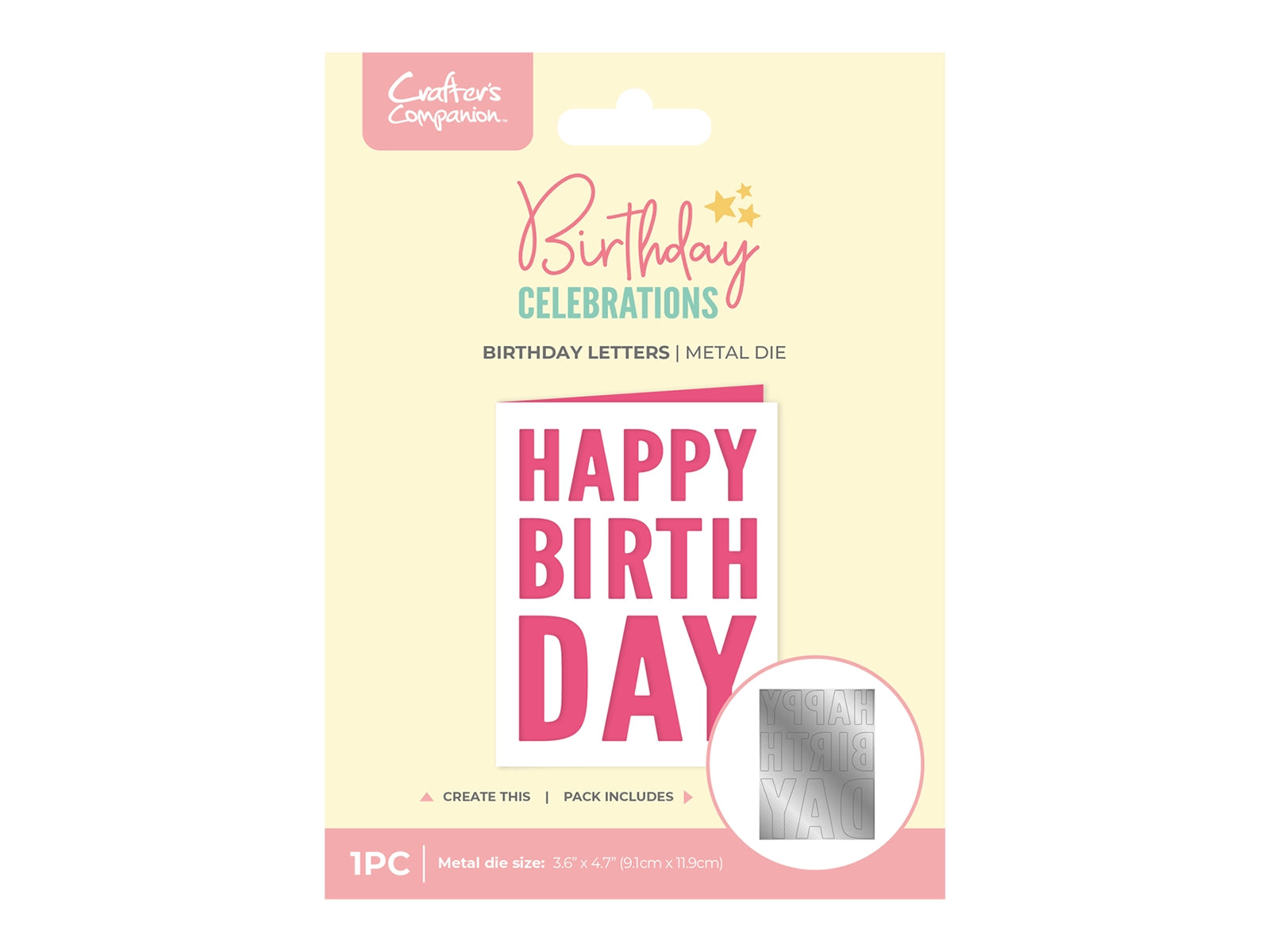 Crafter's Companion Birthday Celebrations Metal Dies - Birthday Letters