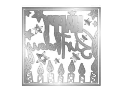 Crafter's Companion Birthday Celebrations Metal Die Create-a-Card - Happy Birthday