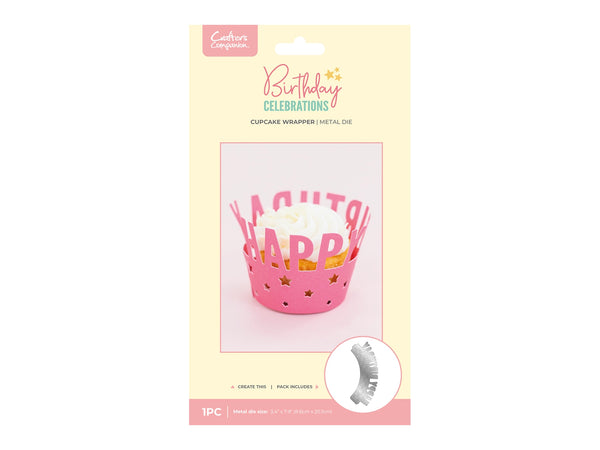 Crafter's Companion Birthday Celebrations Metal Dies - Cupcake Wrapper
