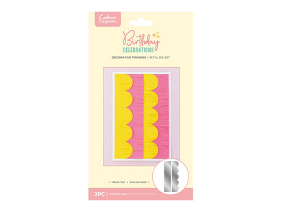 Crafter's Companion Birthday Celebrations Metal Dies - Decorative Fringing