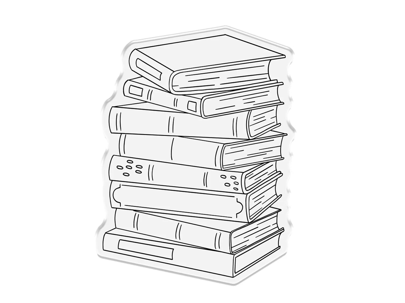 Crafters Companion Bookworm Collection Clear Acrylic Stamp Set - Stack of Books