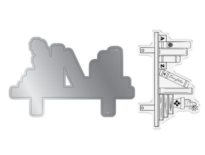 Crafters Companion Bookworm Collection Stamp & Die Set - Book Collection