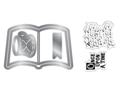 Crafters Companion Bookworm Collection Stamp & Die Set - Chapter One