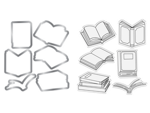Crafters Companion Bookworm Collection Stamp & Die Set - Next Chapter