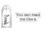Crafters Companion Bookworm Collection Stamp & Die Set - Read Me