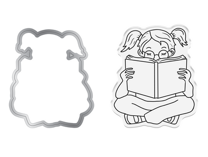 Crafters Companion Bookworm Collection Stamp & Die Set - Reading is Dreaming