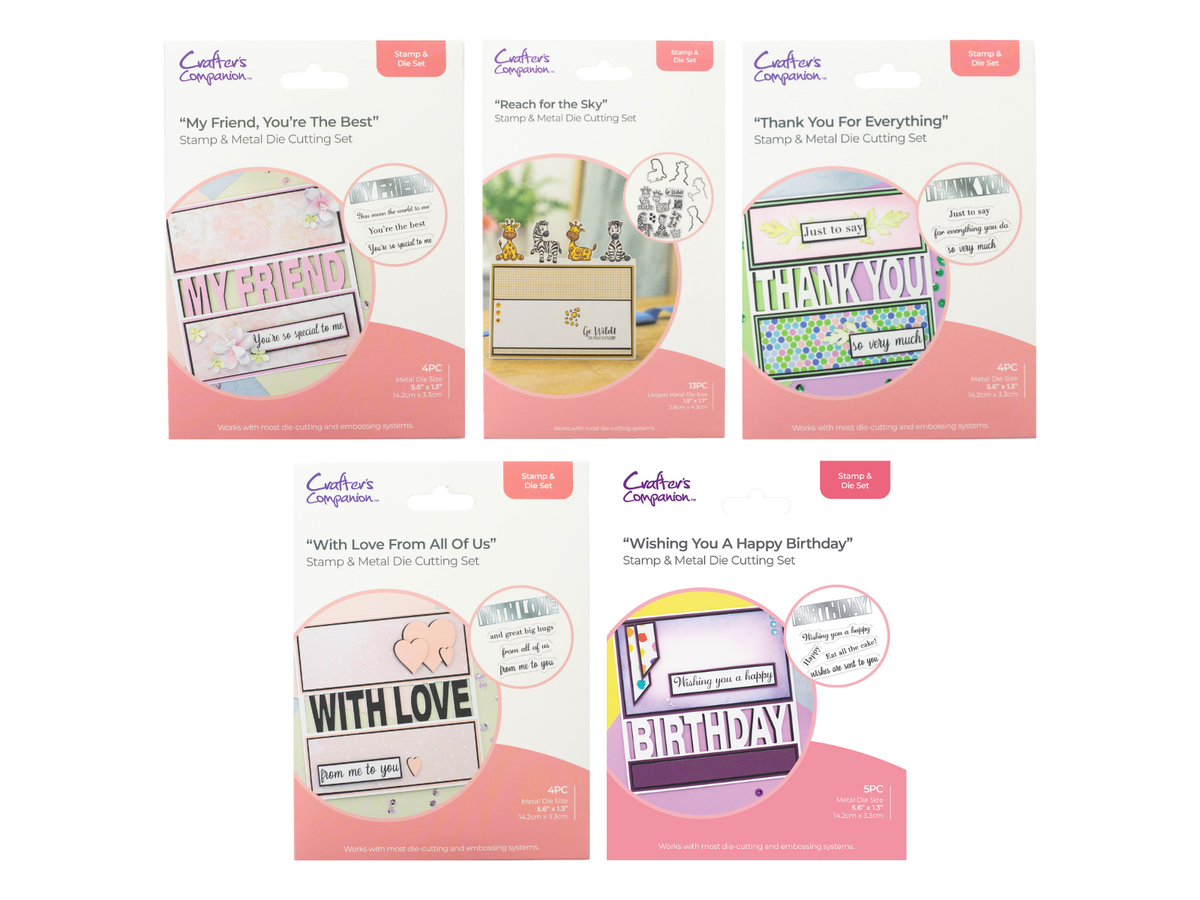 Crafter's Companion Stamp & Die 5pc Collection