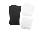 Crafter's Companion 5" x 5" Black Card & White Envelopes - 100 Pack