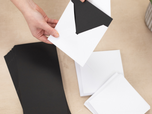 Crafter's Companion 6" x 6" Black Card & White Envelopes - 100 Pc