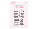 Crafters Companion Clear Acrylic Stamp Set - Too Much Sass Sentiments