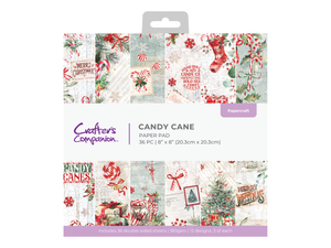 Candy Cane Paper Pad 8" x 8"