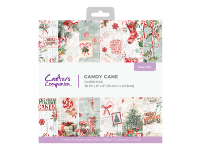 Candy Cane Paper Pad 8 x 8