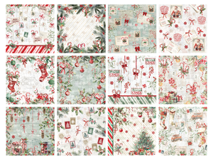 Candy Cane Paper Pad 8" x 8"