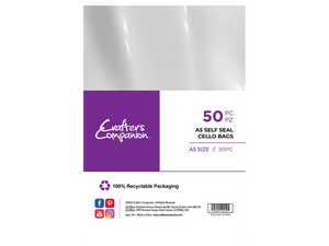 Crafter's Companion A5 Self Seal Cello Bags - 50 Pack