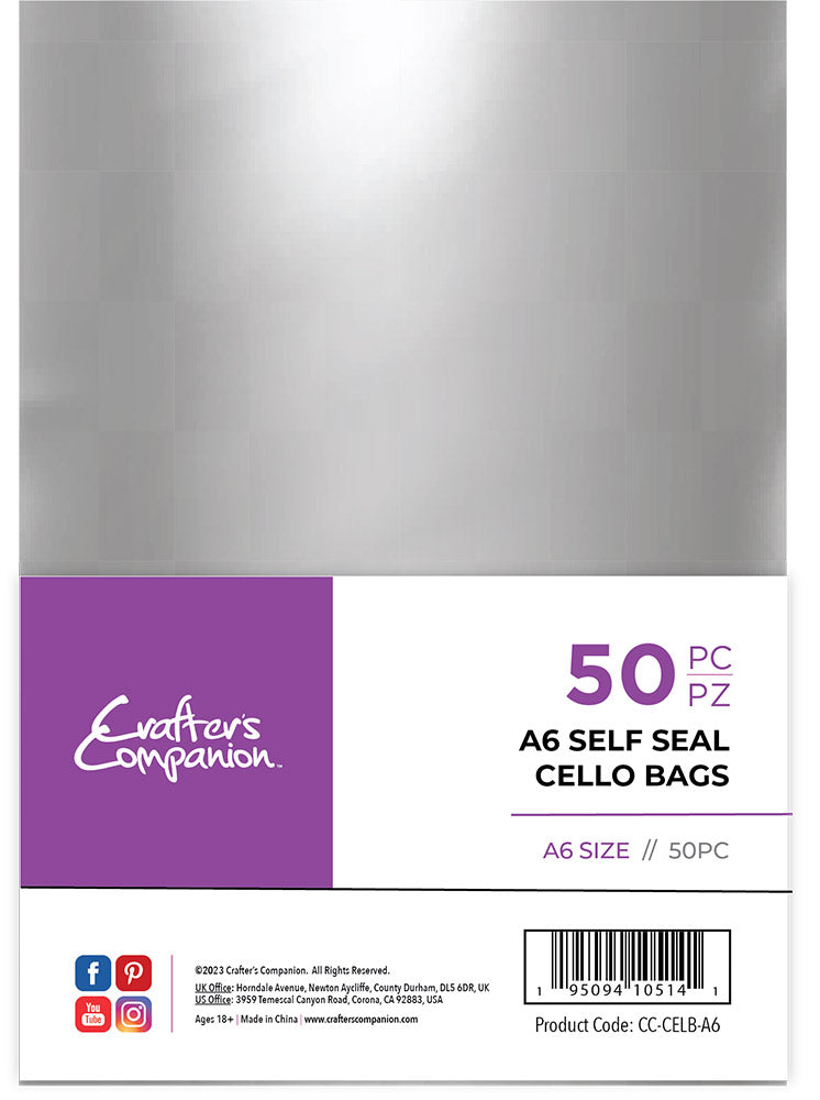 Crafter's Companion A6 Cello Bags | Pack of 50